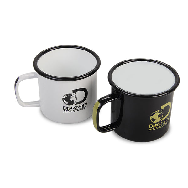 DISCOVERY ADVENTURES 2 PACK ENAMEL CAMPING MUGS SET,CAMPFIRE COFFEE MU –  Discovery-Mesuca